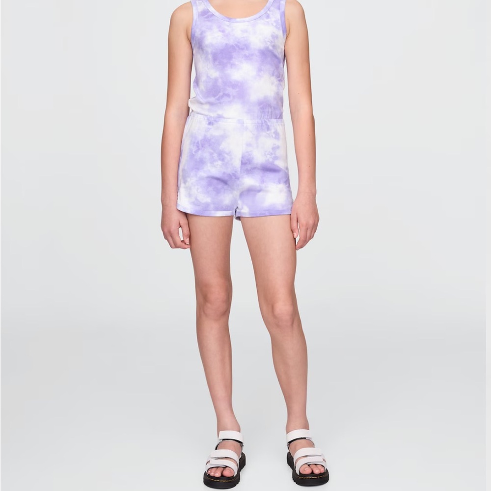 GAP Girls Size L Purple Tie-Dye Kids Romper